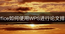 wps office如何使用WPS进行论文排版？