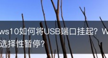 Windows10如何将USB端口挂起？Windows10如何将USB选择性暂停？